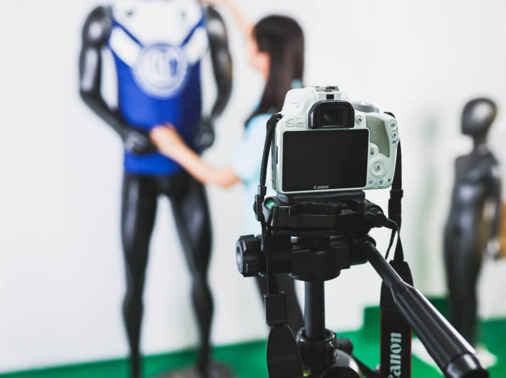 studio-quality mannequin photos of a uniform factory