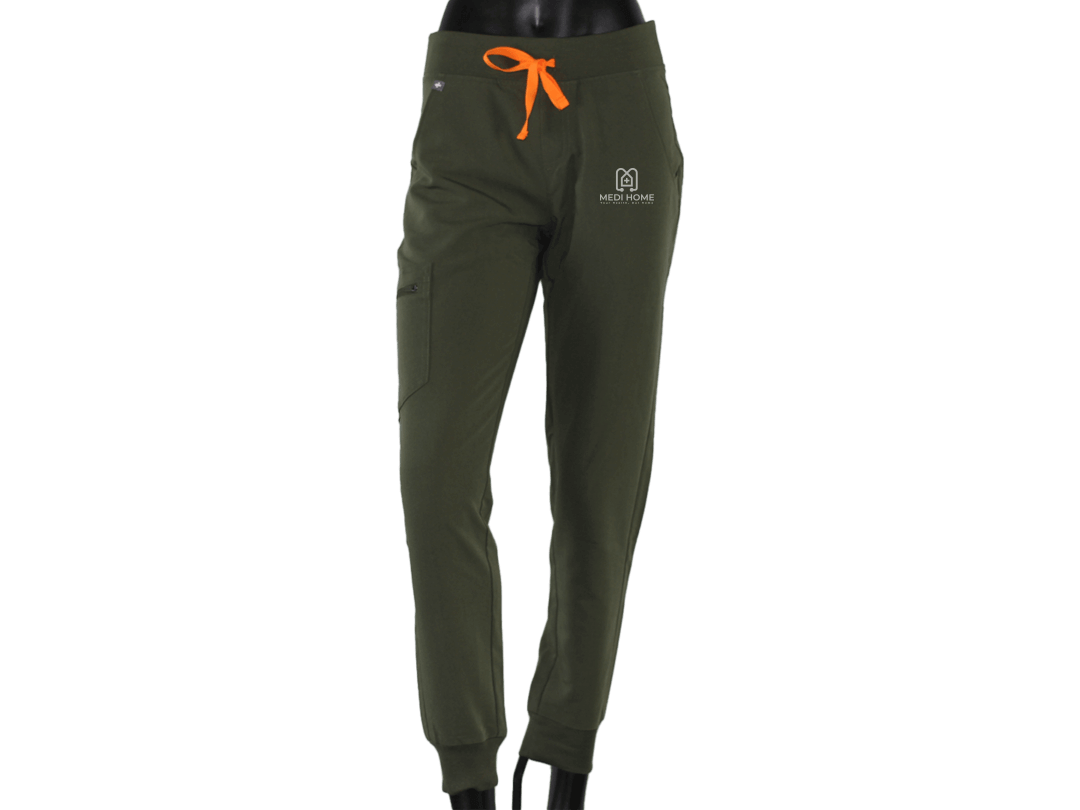 Custom Women’s Dyed-Fabric Scrubs with Jogger Cuffs