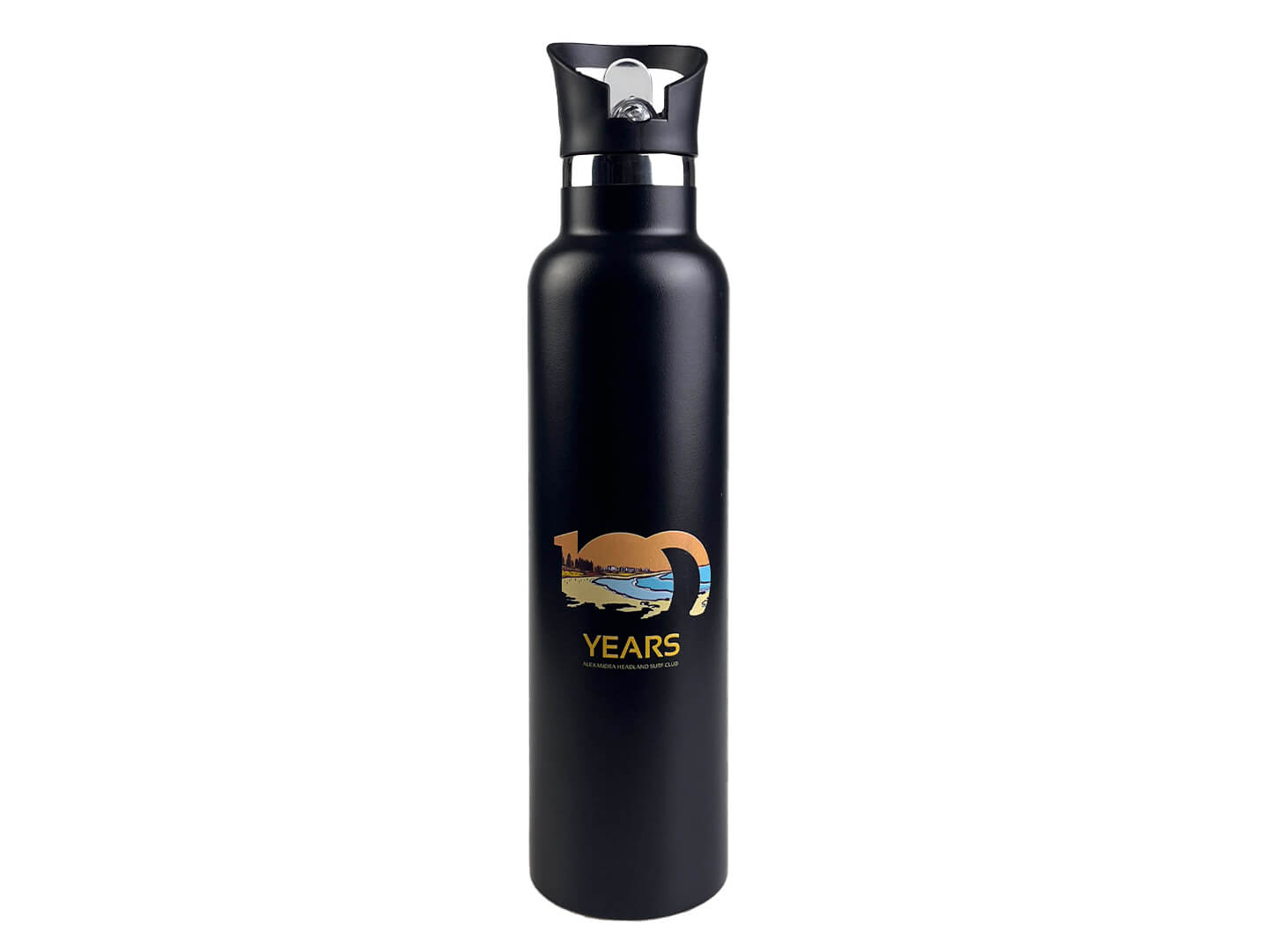 black stainless steel water bottles