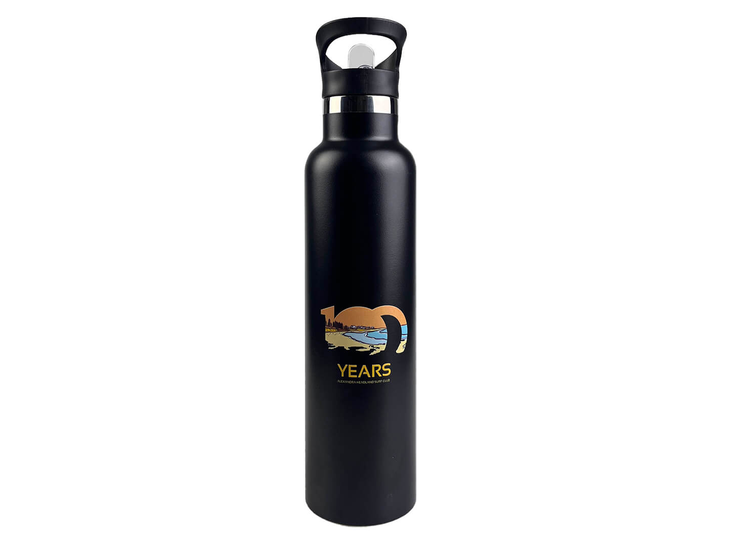 black stainless steel water bottles