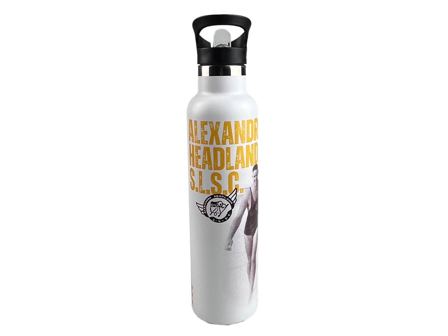White stainless steel water bottles
