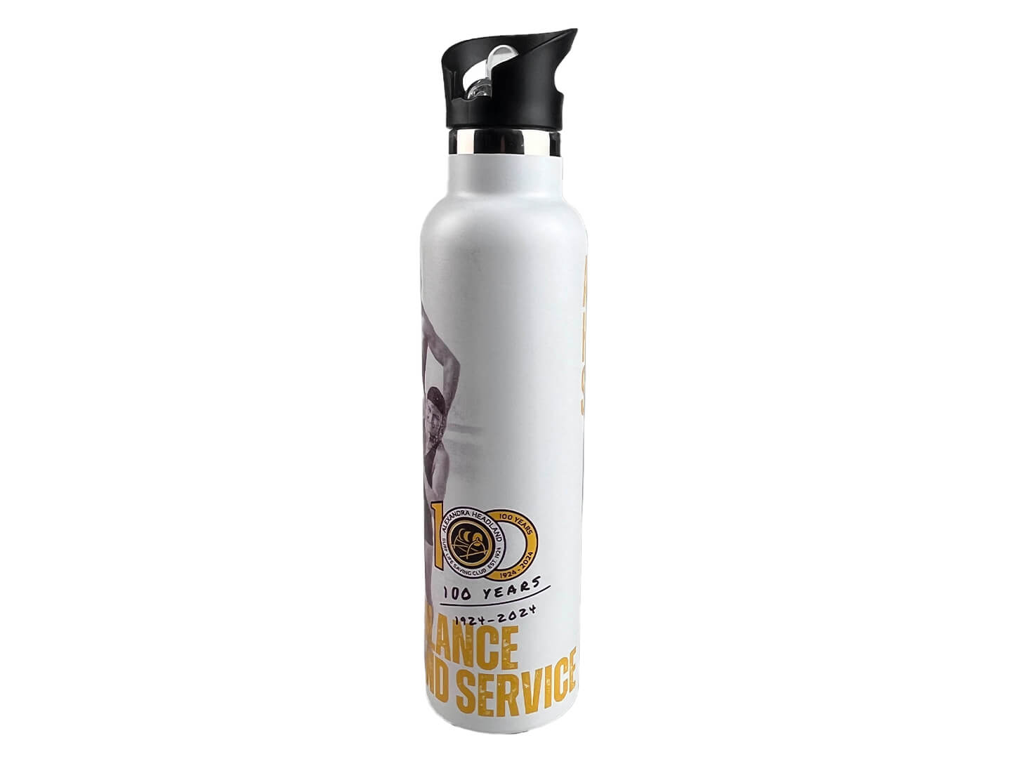 White stainless steel water bottles