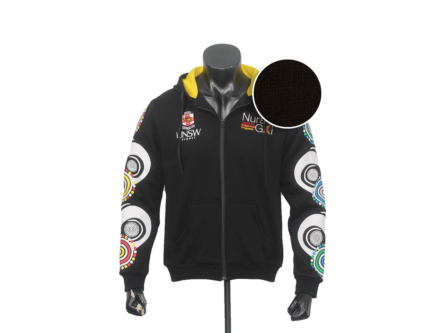 330gsm Black Hoody Fleece Fabric