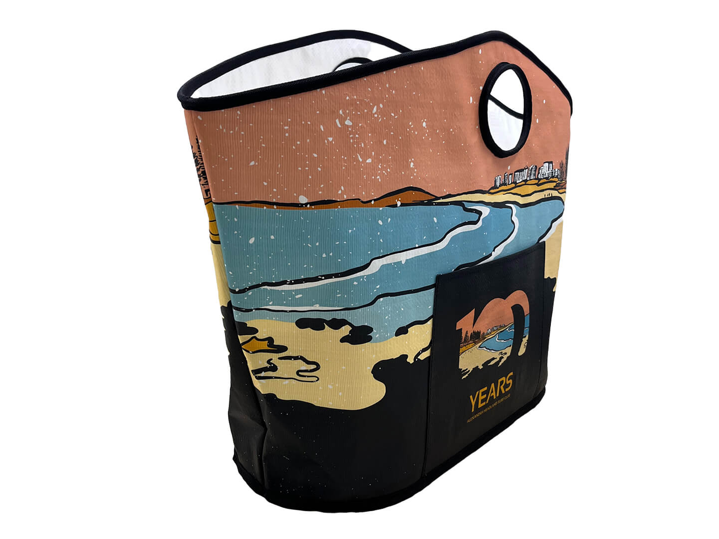side of the beach bag