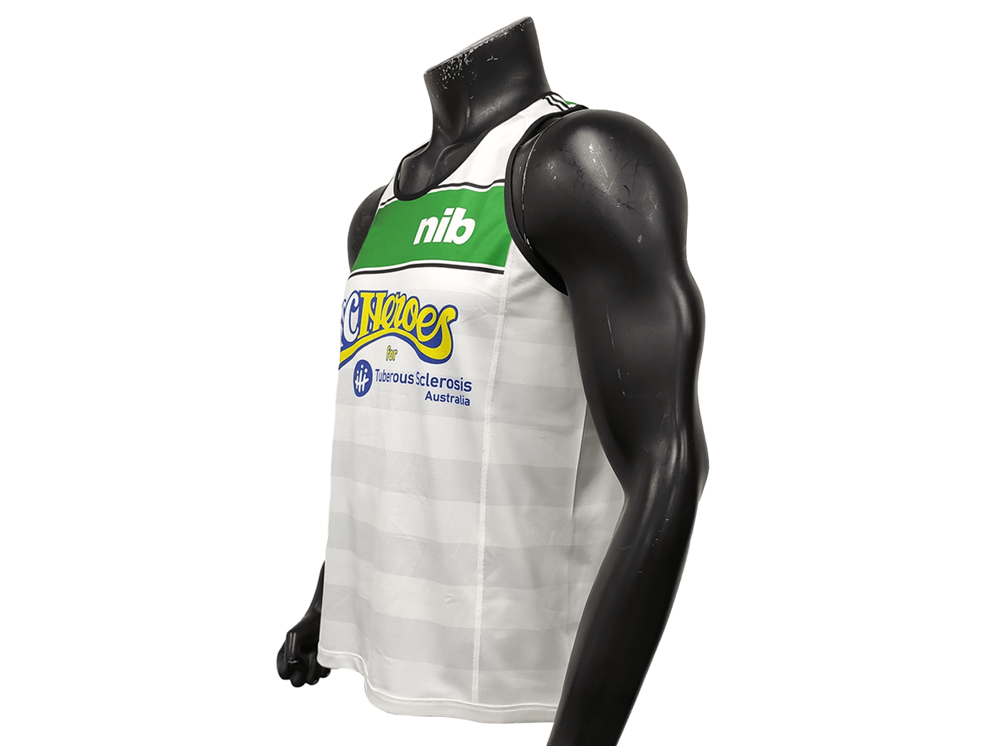 custom racerback singlet side view