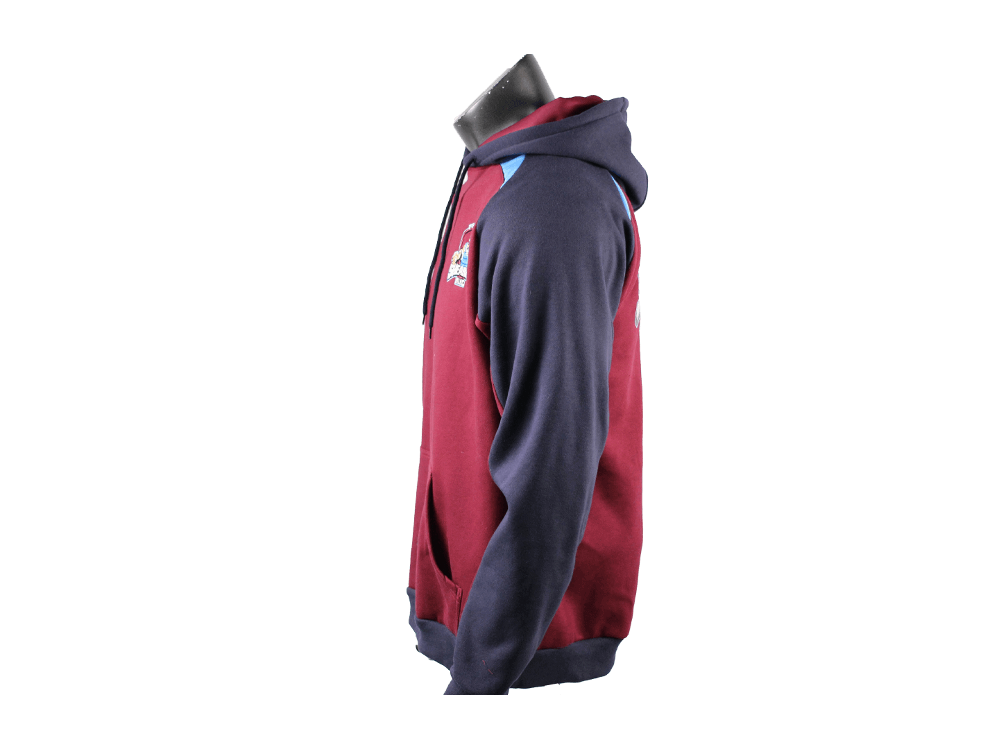 330gsm Maroon Hoody Fleece Fabric