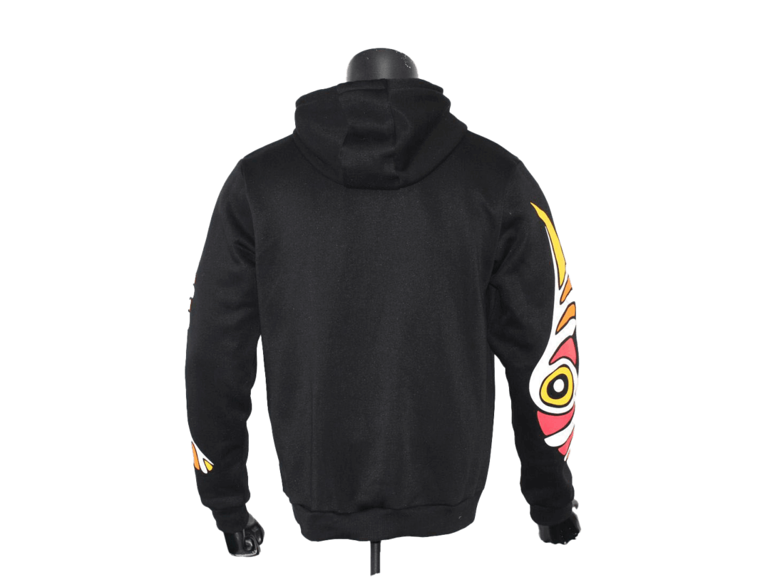 varsity jacket with hood