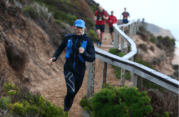 Sphere Sport Founder Sam Clay wearing Sphere Sport’s apparel while competing in an ultramarathon